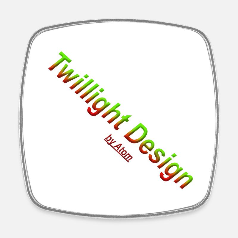 Logo Twillight Design - Viereckiger Kühlschrankmagnet - Weiß