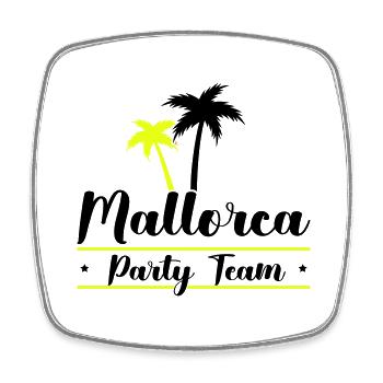 mallorca party team - Viereckiger Kühlschrankmagnet - Weiß - Vorne