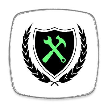 handwerker wappen - Viereckiger Kühlschrankmagnet - Weiß - Vorne