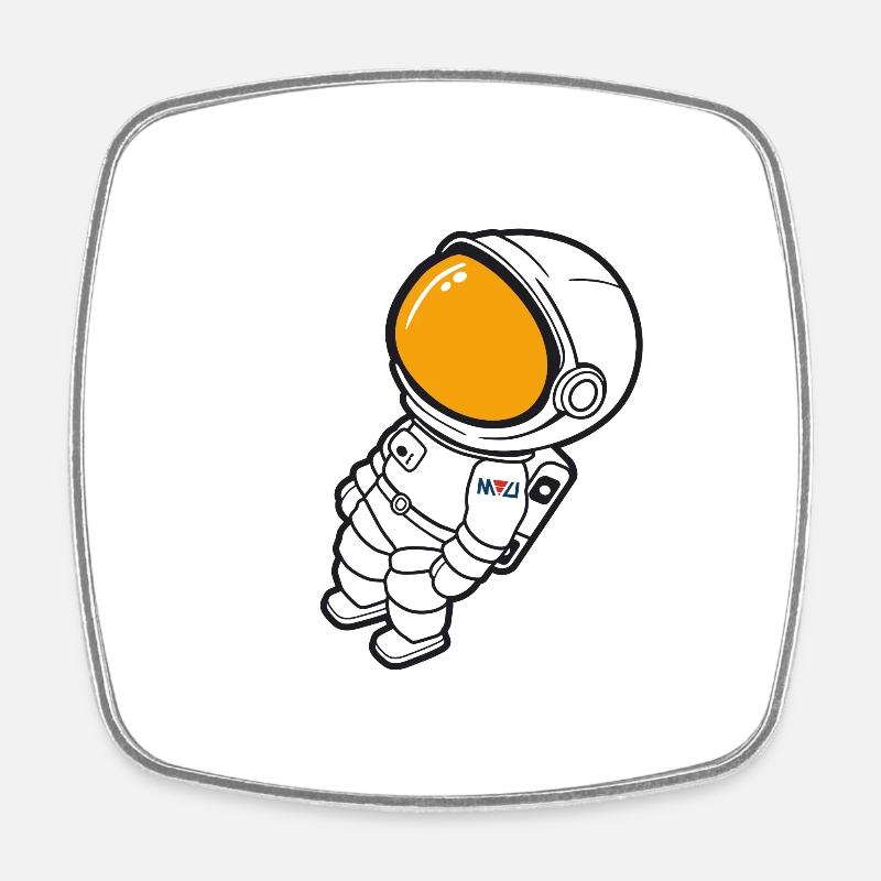 Cosmic Adventurer - Square fridge magnet - white