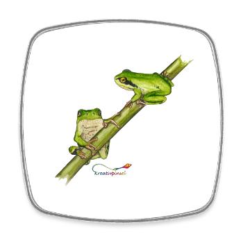 Laubfrosch - Viereckiger Kühlschrankmagnet - Weiß - Vorne