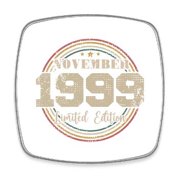 Birthday Gift, Vintage Born in November 1999 - Square fridge magnet - white - Front