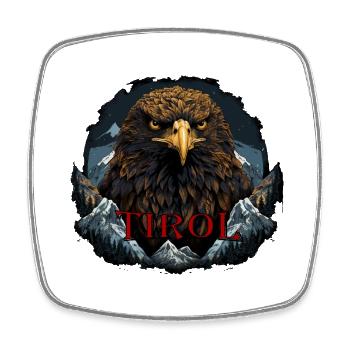 Loyalty to the province of Tyrol! Tirol Design - Square fridge magnet - white - Front