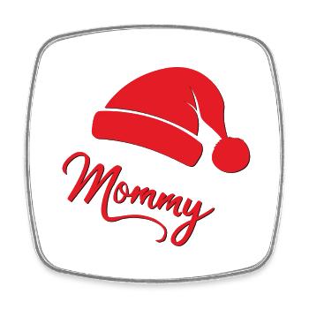"Christmas Magic Mommy" - Square fridge magnet - white - Front