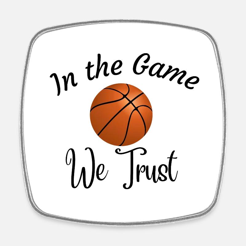 In the Game we trust - Square fridge magnet - white