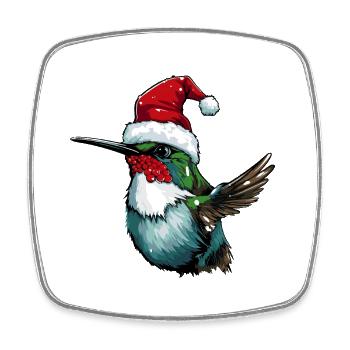 Kolibri Vogel Weihnachten Tier - Viereckiger Kühlschrankmagnet - Weiß - Vorne