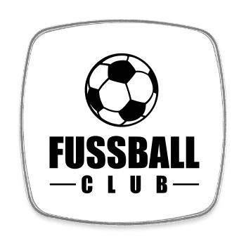 fussball club - Viereckiger Kühlschrankmagnet - Weiß - Vorne