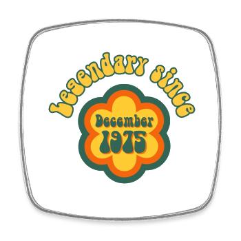Legendär seit Dezember 1975 Geburtstag Retro - Viereckiger Kühlschrankmagnet - Weiß - Vorne