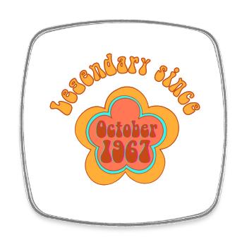 Legendär seit Oktober 1967 Geburtstag Retro - Viereckiger Kühlschrankmagnet - Weiß - Vorne