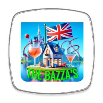 Logo of The Bazza’s - Square fridge magnet - white - Front