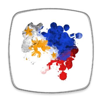 Philippines drapeau philippin fierté je cadeau - Magnet carré - blanc - Devant