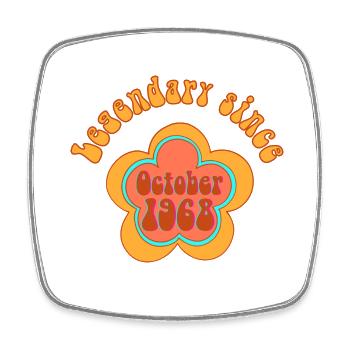 Legendär seit Oktober 1968 Geburtstag Retro - Viereckiger Kühlschrankmagnet - Weiß - Vorne