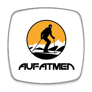 Aufatmen - Skidesign - Viereckiger Kühlschrankmagnet - Weiß - Vorne