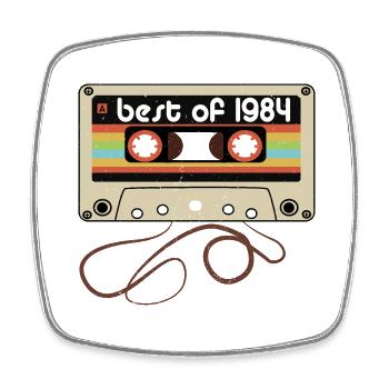 Legendary vintage 1984 - Square fridge magnet - white - Front