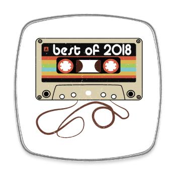 Millésime légendaire 2018 - Magnet carré - blanc - Devant
