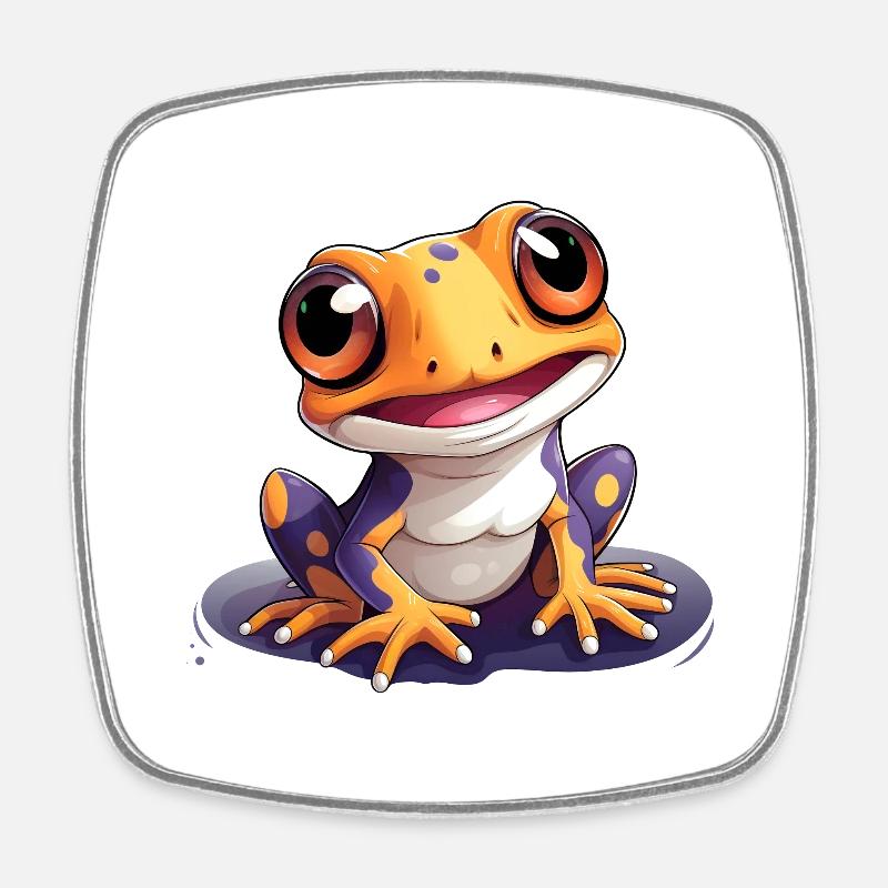 Gecko Geco Logo - Magnet carré - blanc