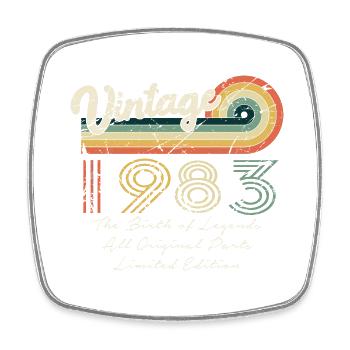 Genial seit 1983 Jubiläum 1983 Jahrgang 198 - Viereckiger Kühlschrankmagnet - Weiß - Vorne
