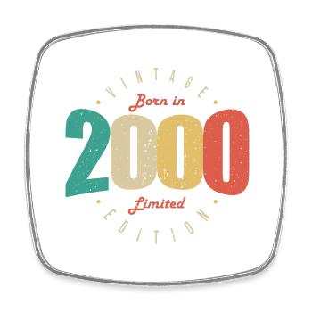 2000 Vintage Anniversaire Rétro Cadeau 2000 - Magnet carré - blanc - Devant