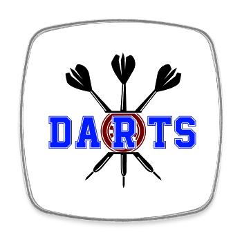 darts - Viereckiger Kühlschrankmagnet - Weiß - Vorne