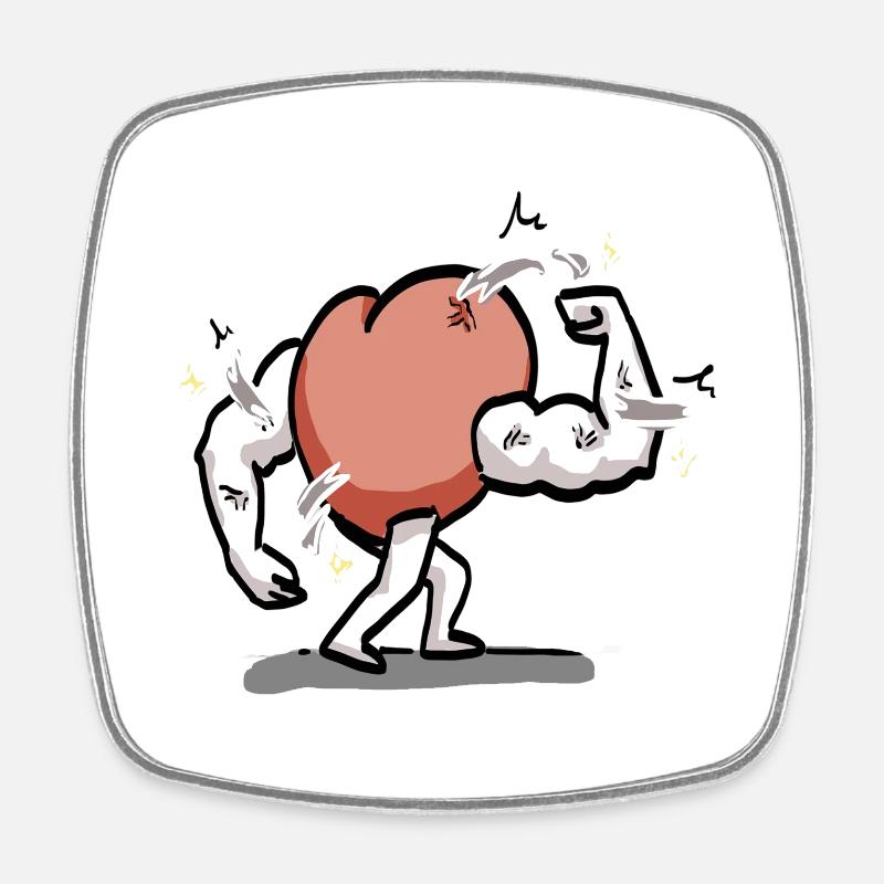 Kurt #3 - Square fridge magnet - white