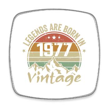 1977 Vintage 1977 Retro 1977 Anniversary Gift - Square fridge magnet - white - Front