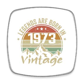 Cadeau Anniversaire 1973 Vintage 1973 Retro 1973 - Magnet carré - blanc - Devant
