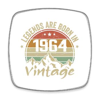 1964 Vintage 1964 Retro 1964 Anniversary Gift - Square fridge magnet - white - Front