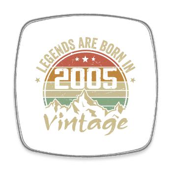 Anniversary Gift 2005 Vintage 2005 Retro 2005 - Square fridge magnet - white - Front