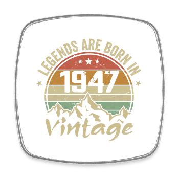 Cadeau Anniversaire 1947 Vintage 1947 Retro 1947 - Magnet carré - blanc - Devant