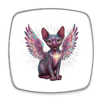 Sphynx Cat for Cat Lovers - Square fridge magnet - white - Front