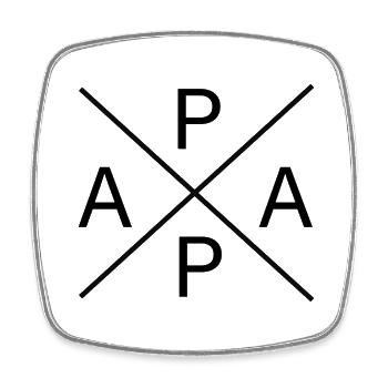 Papa geworden - Viereckiger Kühlschrankmagnet - Weiß - Vorne