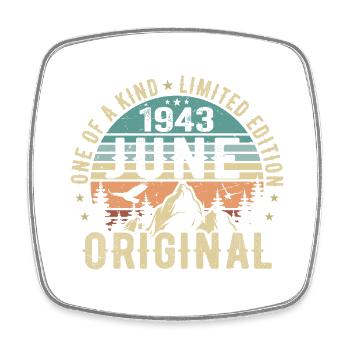 Legendary Since June 1943 Birthday Gift 1943 - Square fridge magnet - white - Front