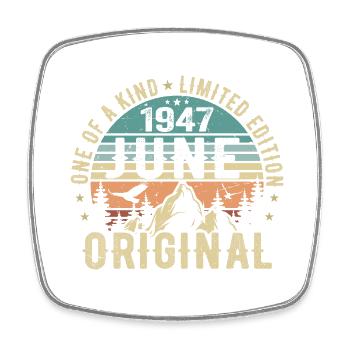 Légendaire depuis juin 1947 cadeau d’anniversaire 1947 - Magnet carré - blanc - Devant