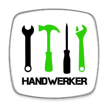 werkzeug symbole - Viereckiger Kühlschrankmagnet - Weiß - Vorne