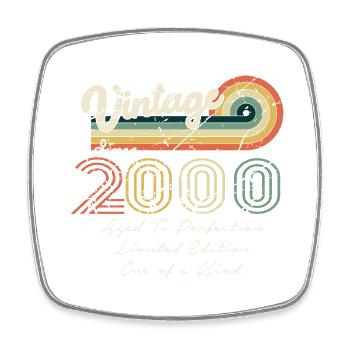 2000 Jahrgang Klassiker 2000 - Viereckiger Kühlschrankmagnet - Weiß - Vorne
