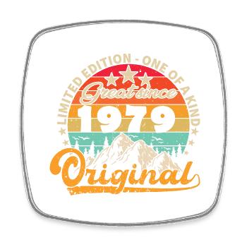 Millésime Né(e) 1979 Cadeau Anniversaire. - Magnet carré - blanc - Devant