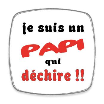 Je suis un papi... - Magnet carré - blanc - Devant