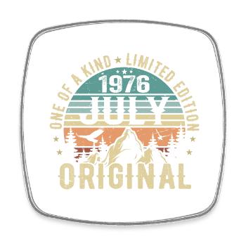 Anniversaire de juillet 1976 Cadeau d'anniversaire de juillet 1976 - Magnet carré - blanc - Devant