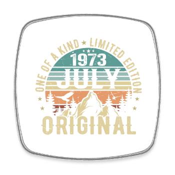 Anniversaire de juillet 1973 Cadeau d'anniversaire de juillet 1973 - Magnet carré - blanc - Devant