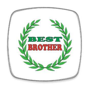 BESTER BRUDER - Viereckiger Kühlschrankmagnet - Weiß - Vorne