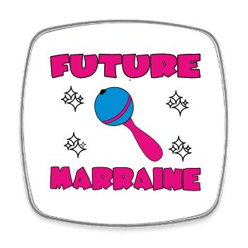FUTURE GODMOTHER - Square fridge magnet - white - Front