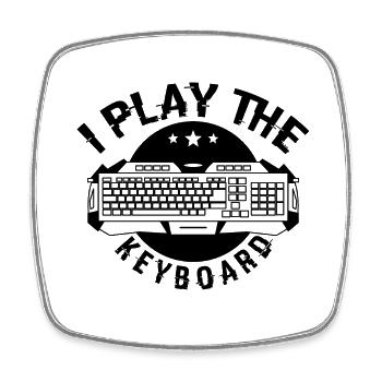 I Play The Keyboard Present For Coding Lover Gamer - Square fridge magnet - white - Front