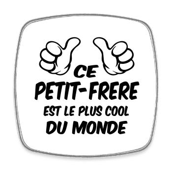 MEILLEUR PETIT FRERE - Magnet carré - blanc - Devant