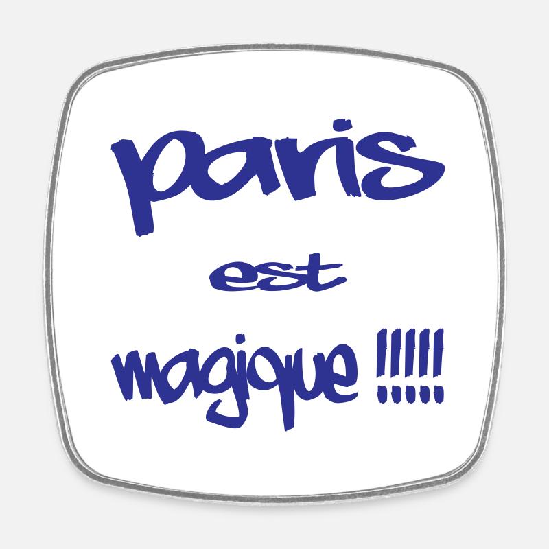 Paris - Magnet carré - blanc