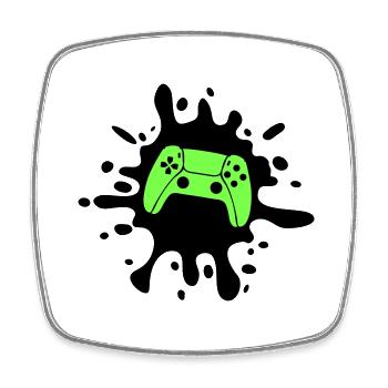 Gamer Gamepad Blobs - Square fridge magnet - white - Front