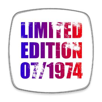 50th Birthday Limited Edition 07/1974 - Square fridge magnet - white - Front