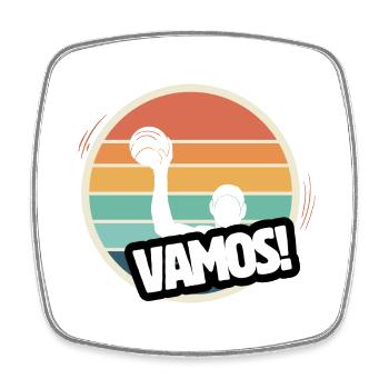 Vamos retro water polo - Square fridge magnet - white - Front
