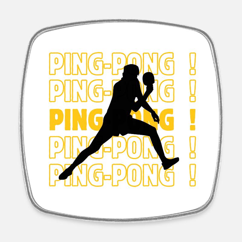 ping-pong ping ping ping-pong - Magnet carré - blanc