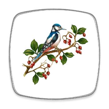 Colorful bird - Square fridge magnet - white - Front