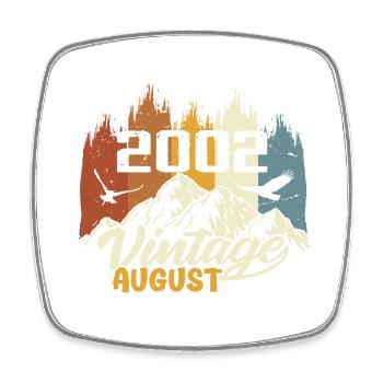 Legendär Seit August 2002 Geburtstag Geschenk 2002 - Viereckiger Kühlschrankmagnet - Weiß - Vorne